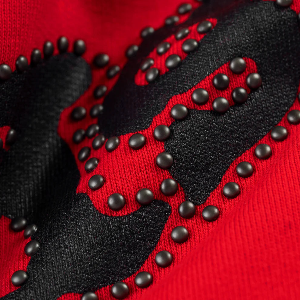 Sp5der Red OG Studded Shorts