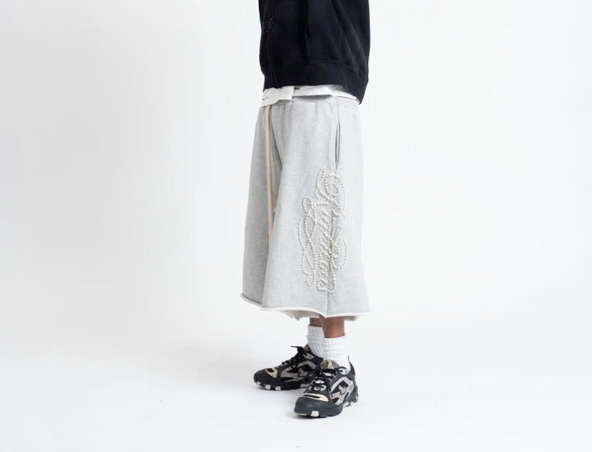 We Are Righteous Script Pearl Sweatshorts