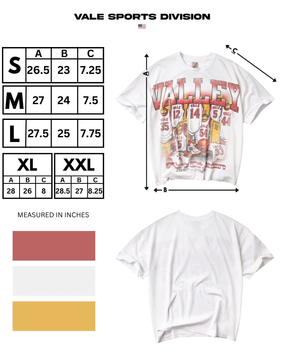 Vale White Bleachers T-Shirt