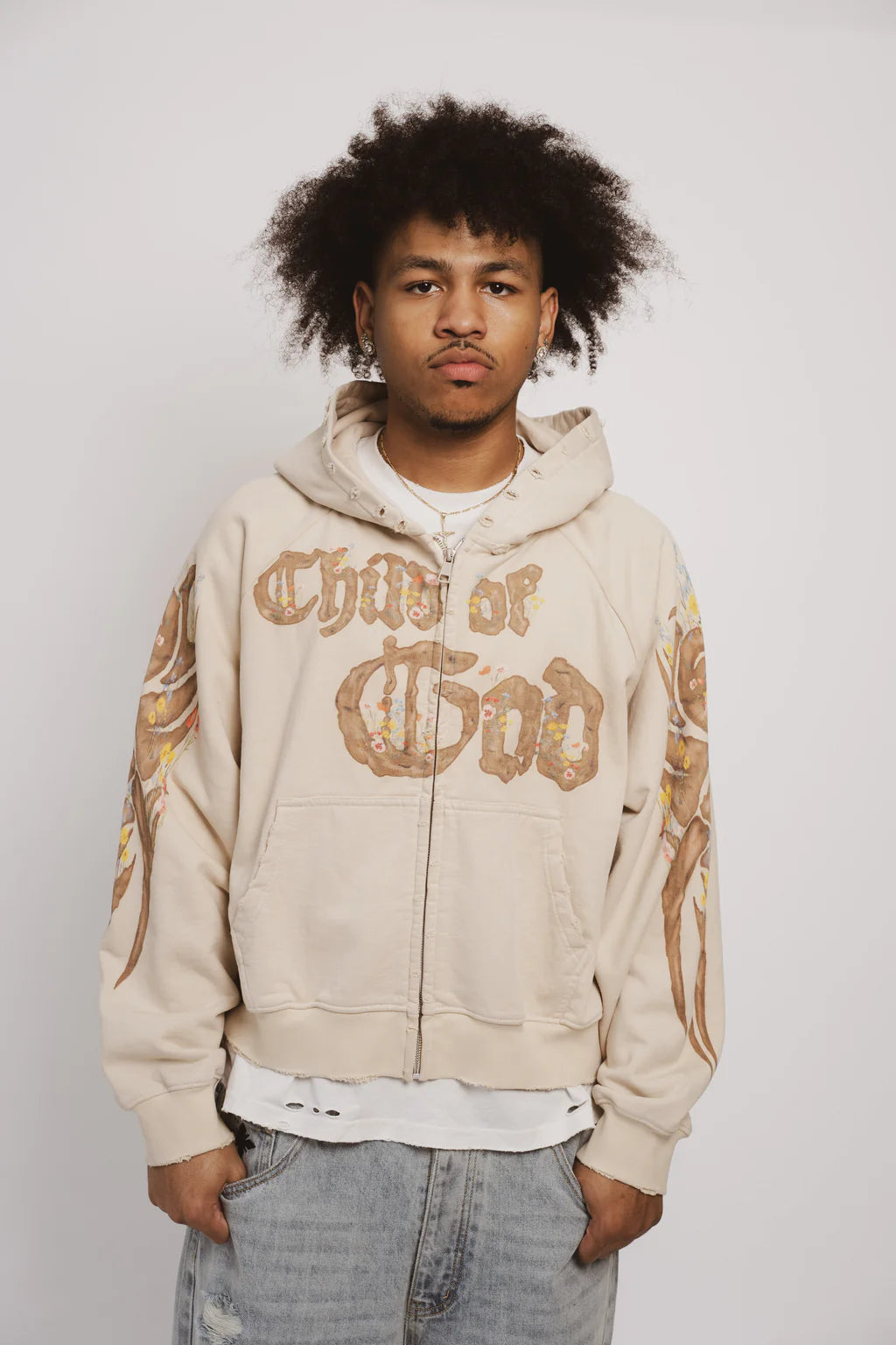 We Are Righteous Apricot Child of God Zip Hoodie