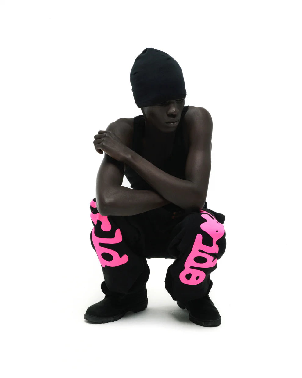 Sp5der Black Pink Angel Number Beluga Sweatpants