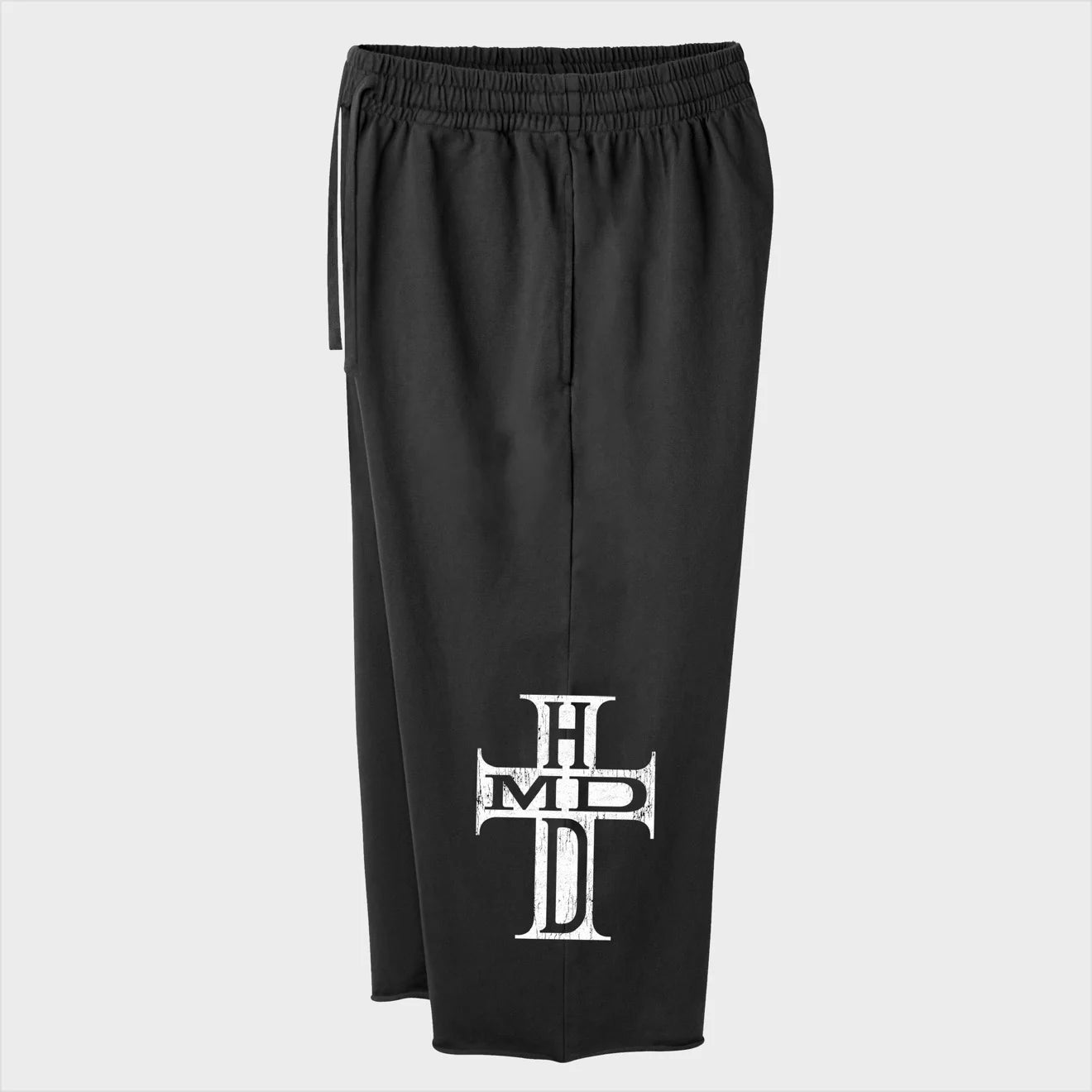 HMDD Black Holy Cross 3/4 Shorts