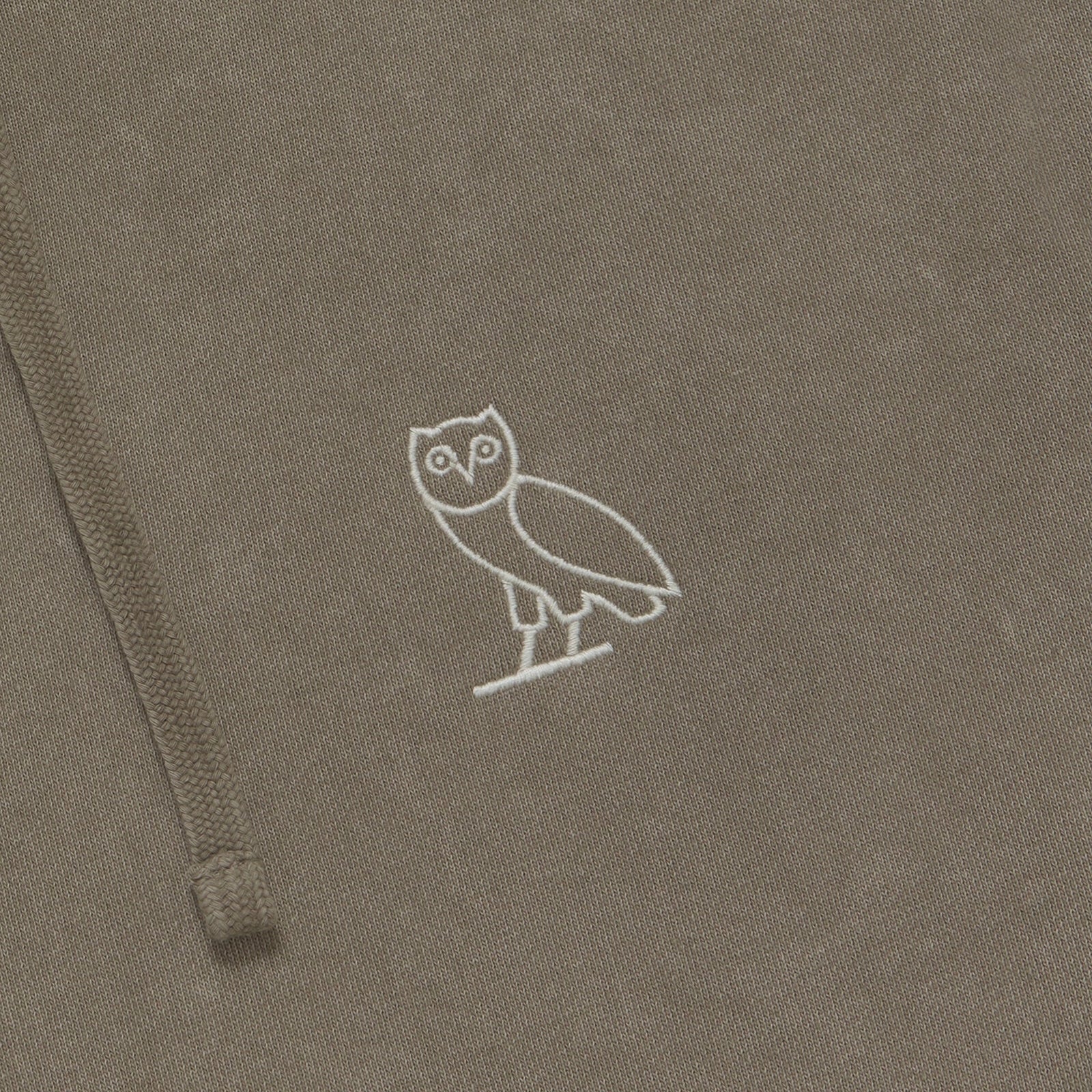 OVO Washed Brown Hoodie Close View 2