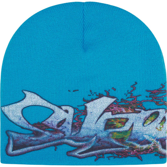 Supreme Cyan Tag Beanie
