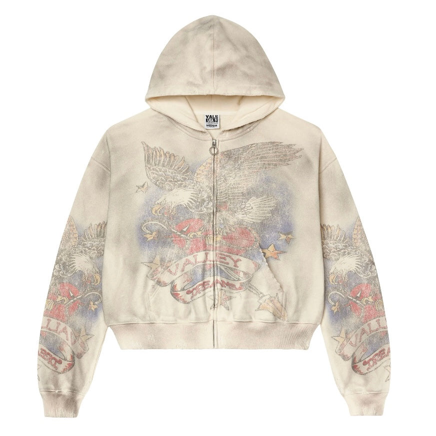 Vale Cream Nostalgia Zip Hoodie
