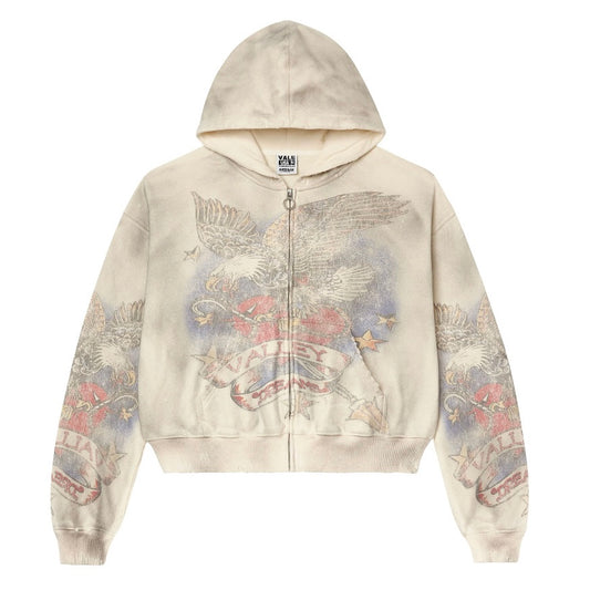 Vale Cream Nostalgia Zip Hoodie