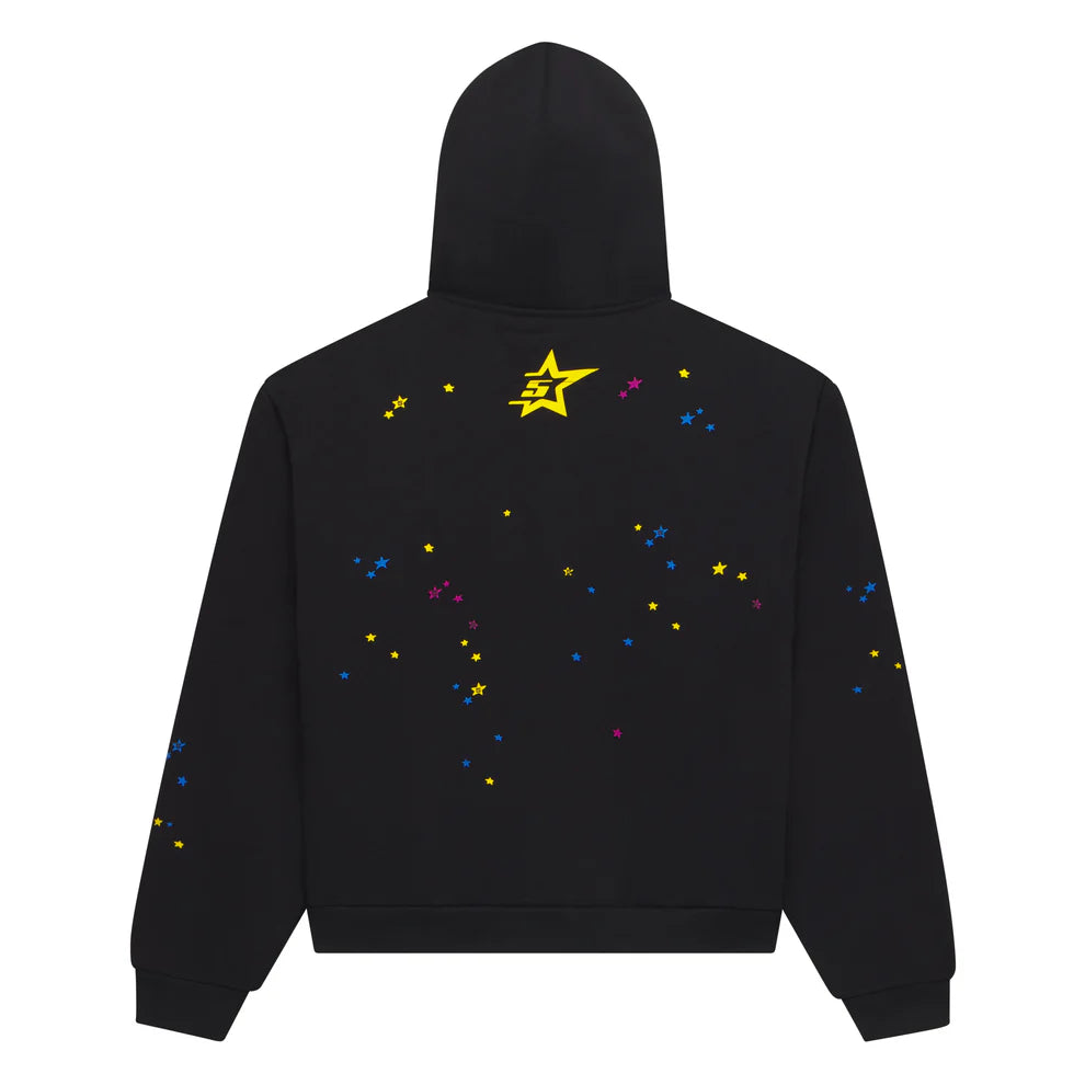 Sp5der Black Punk V2 Zip Hoodie