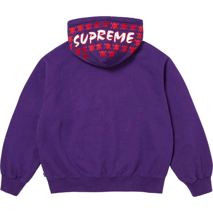 Supreme Purple League Champs Zip Hoodie