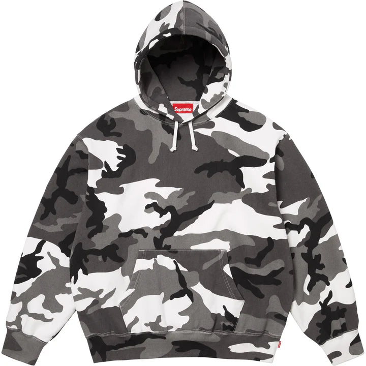 Supreme Snow Camo Satin Applique Hoodie