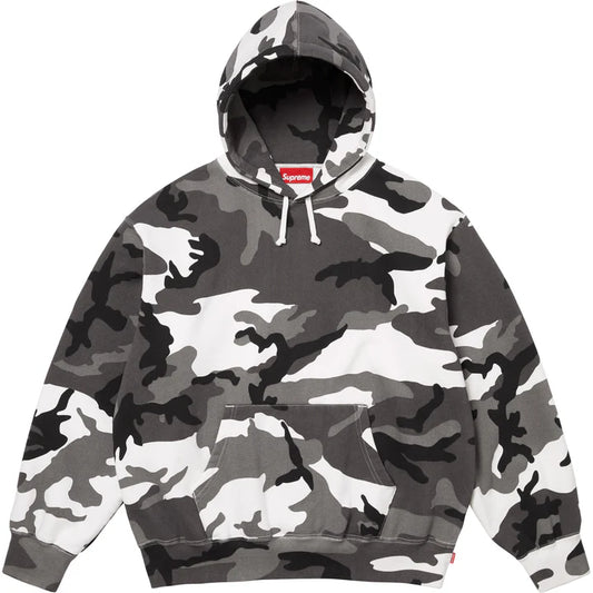 Supreme Snow Camo Satin Applique Hoodie