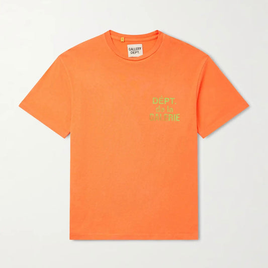 Gallery Dept Orange French Logo T-Shirt