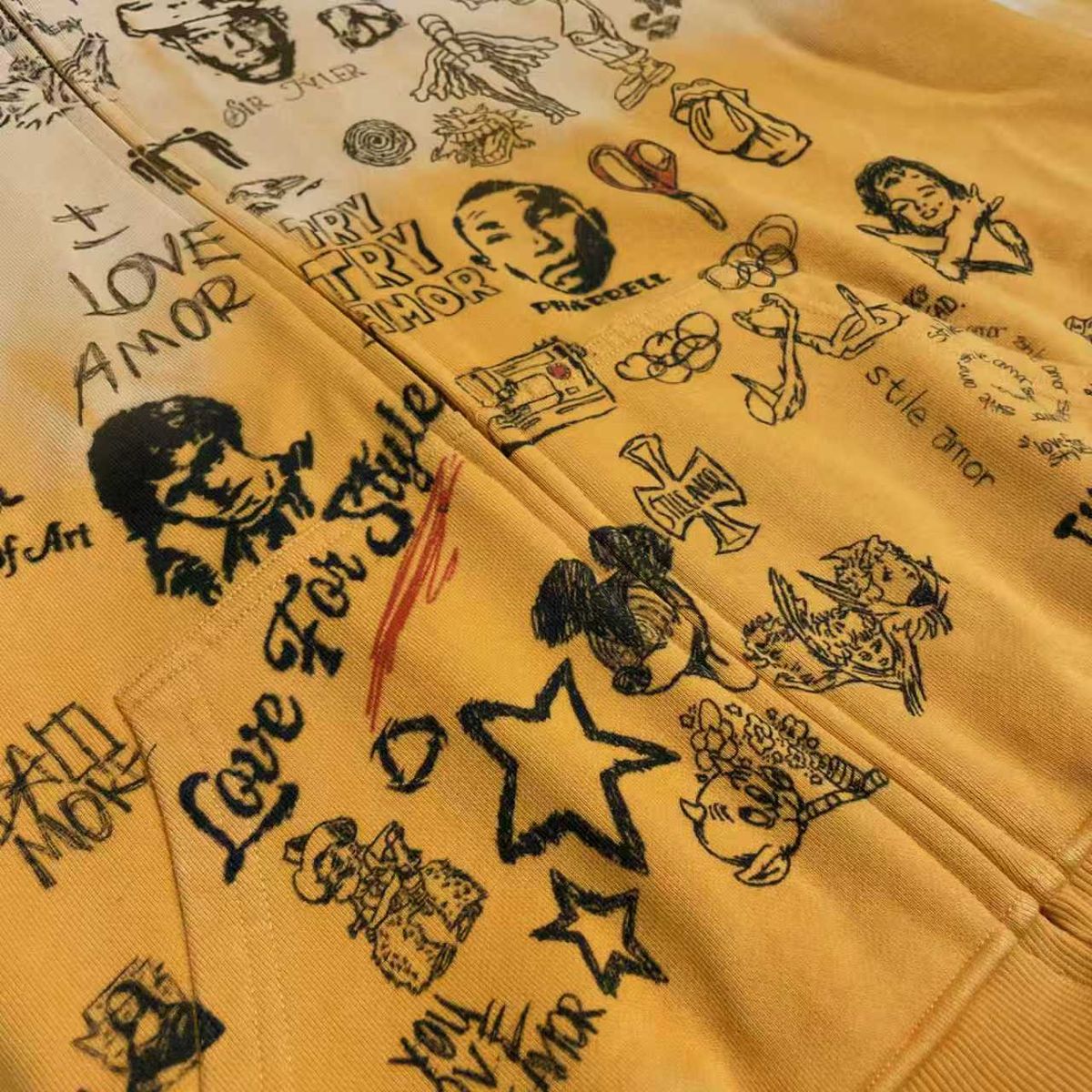 Stile De Amor Giallo Di Storia Zip Hoodie