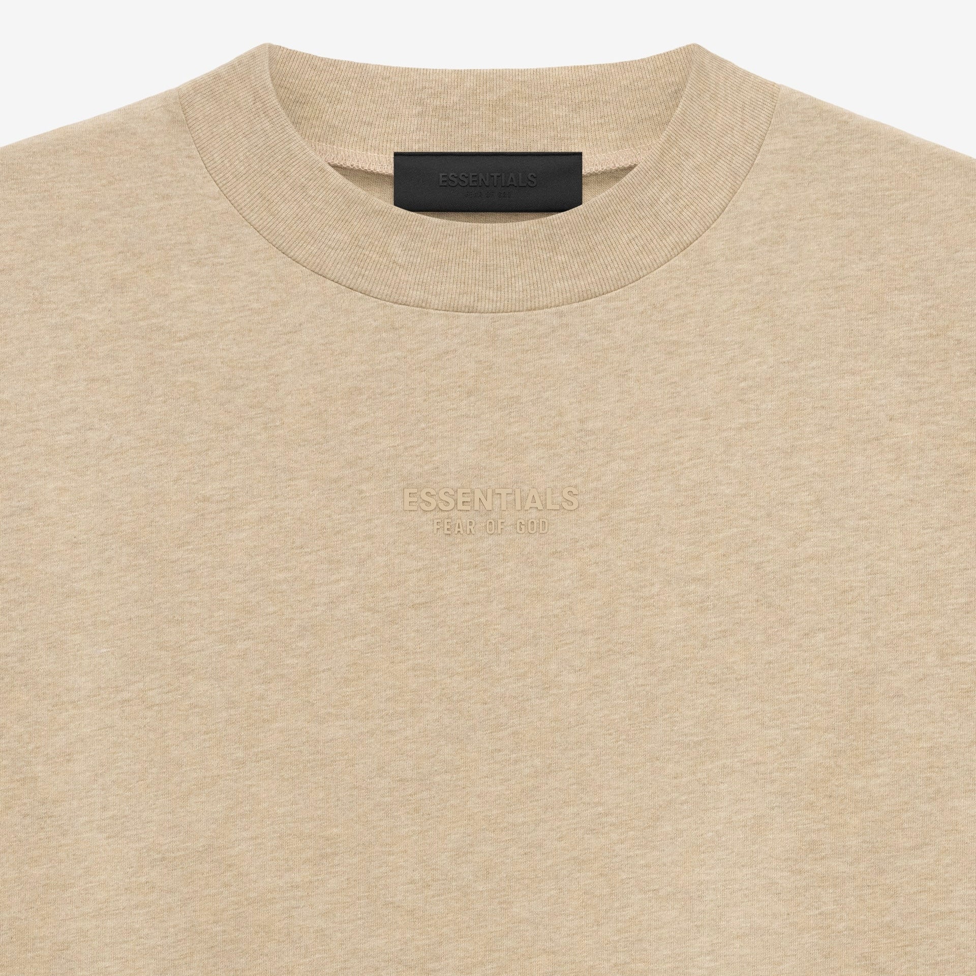 Fear of God Essentials Gold Heather T-Shirt Close View