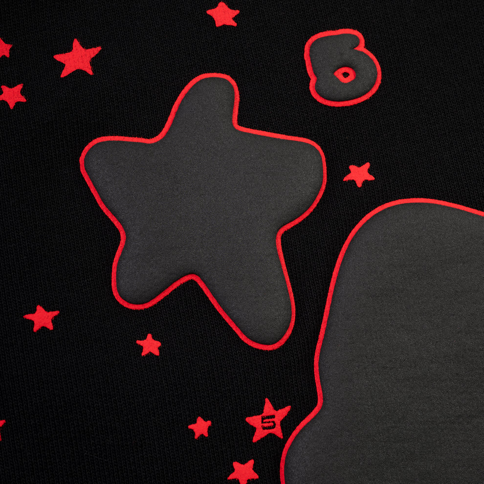 Sp5der Black Red Beluga Outline Shorts