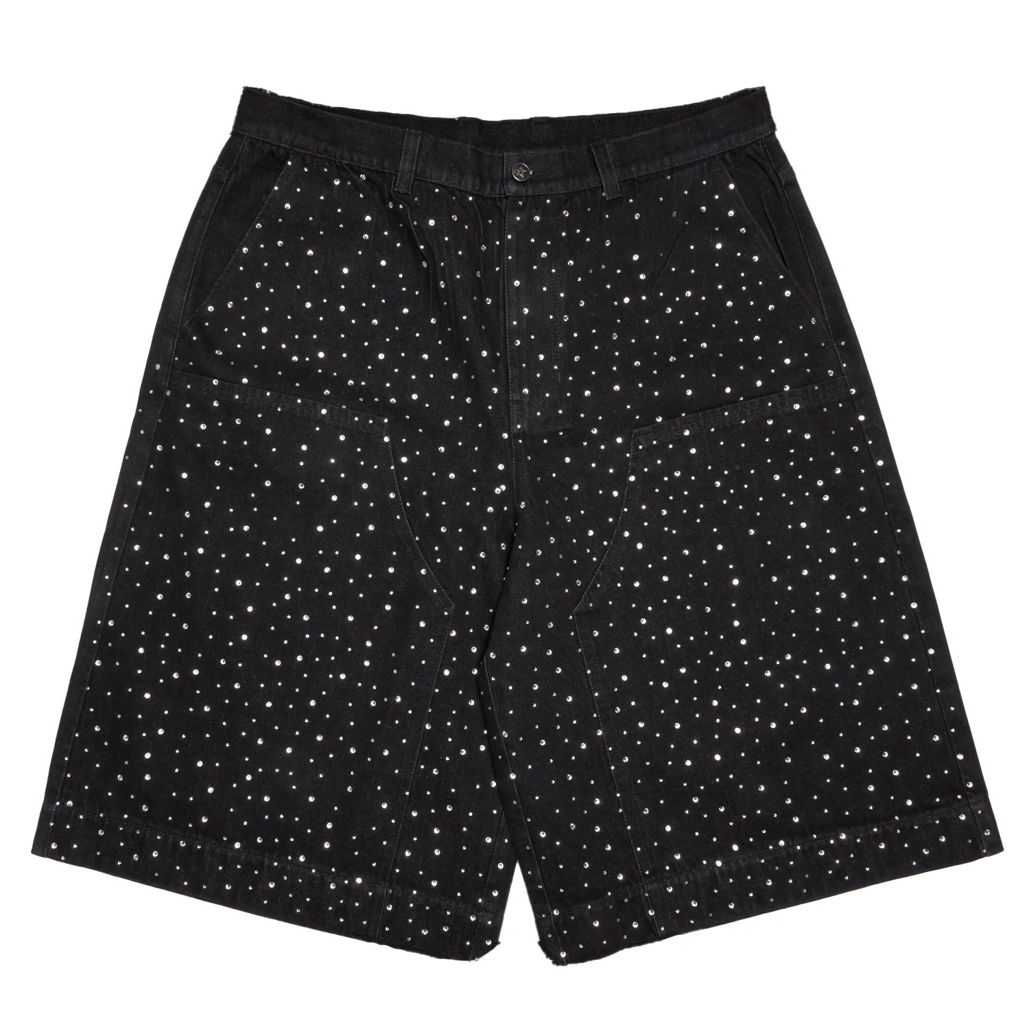 AZVA Black Midnight Geode Jorts front