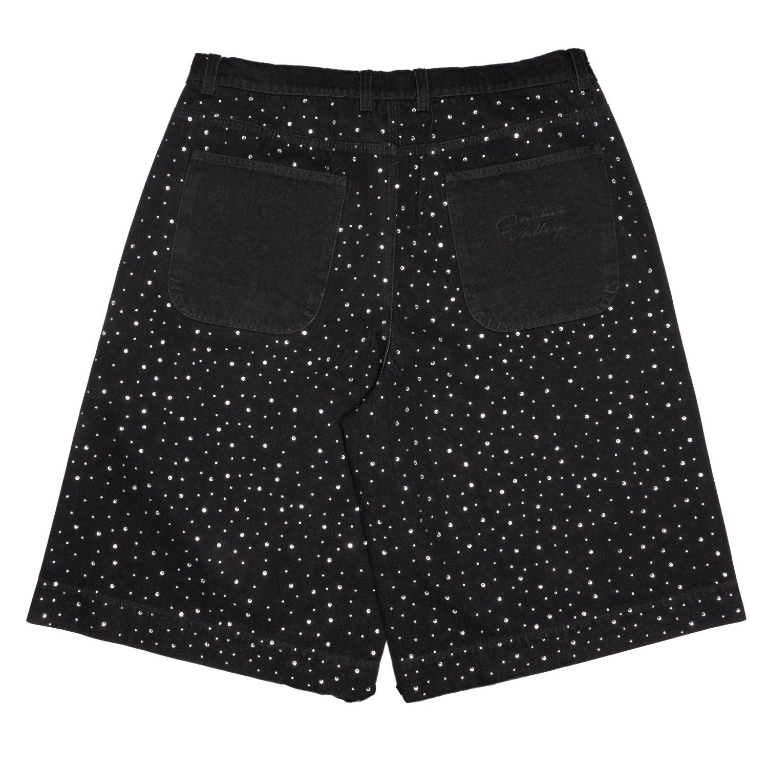 AZVA Black Midnight Geode Jorts back