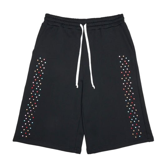 AZVA Black Crystal Cactus Shorts