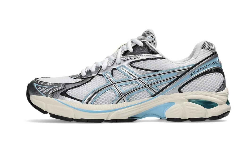 Asics GT-2160 White Pure Silver Aqua Side