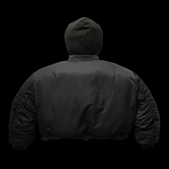 GV Gallery Black Hooded Bomber Jacket