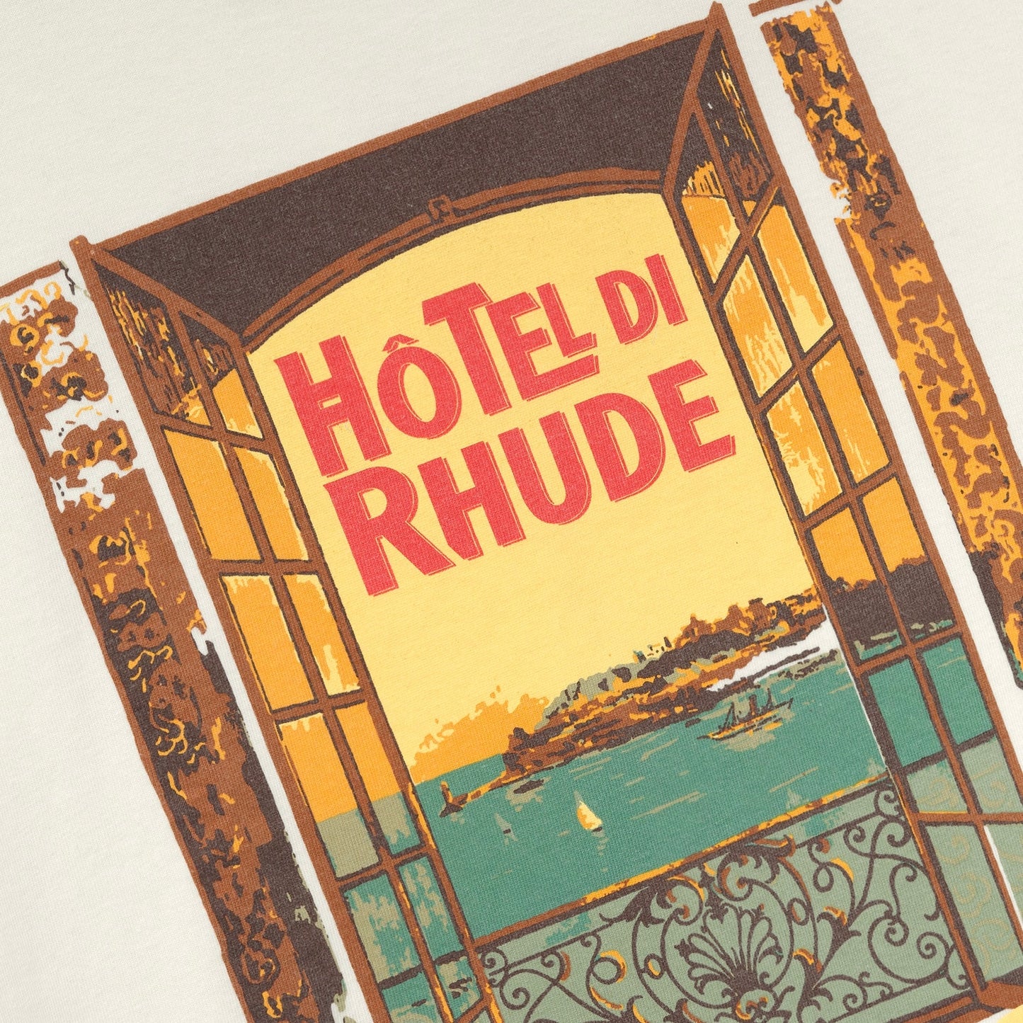 Rhude Vintage White Hotel Di Monaco T-Shirt