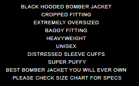 GV Gallery Black Hooded Bomber Jacket