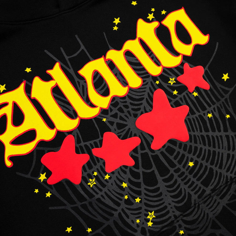 Sp5der Black Atlanta Hoodie