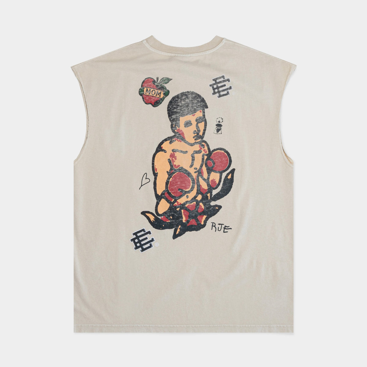Eric Emanuel Bone Tattoo Cutoff Shorts