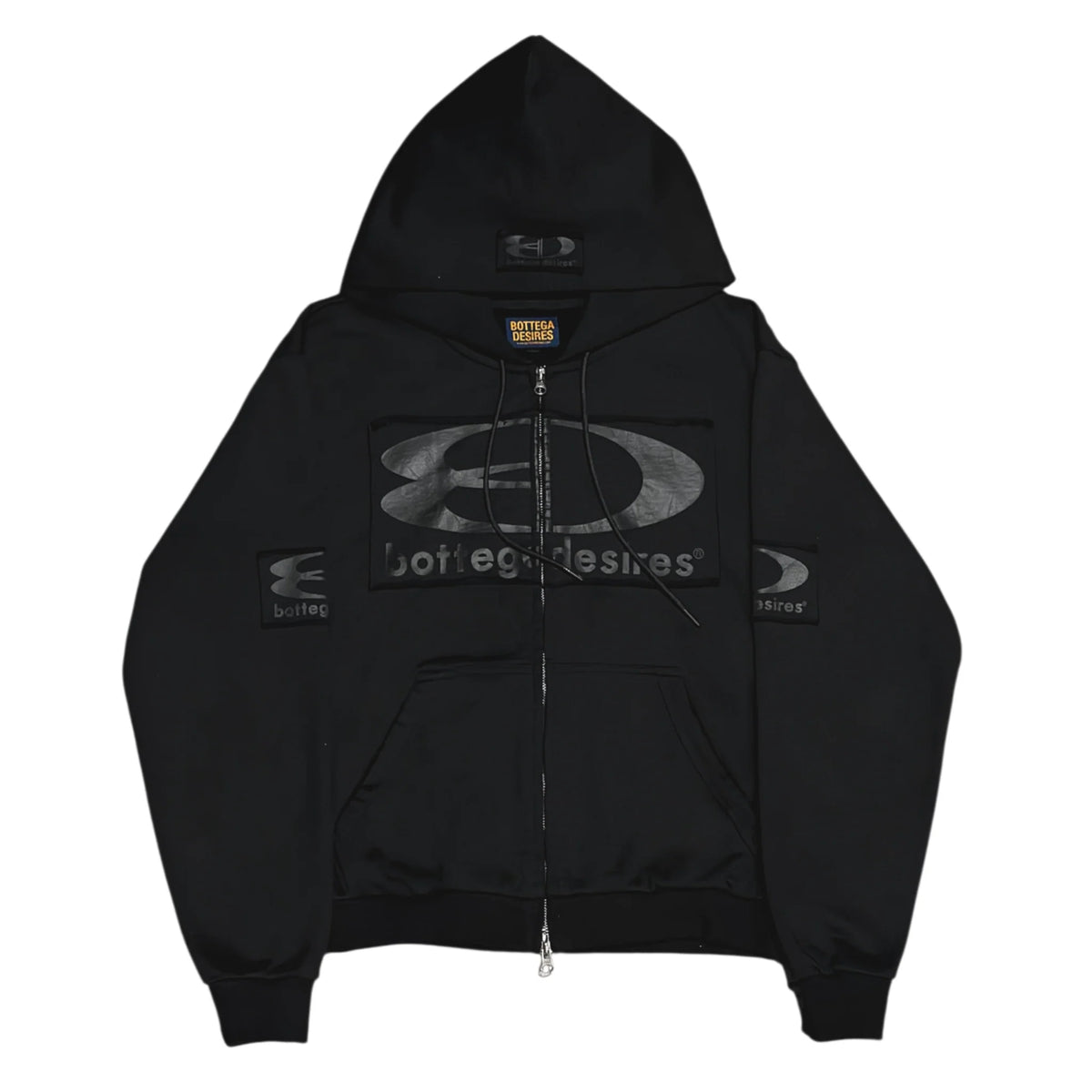 Bottega Desires Black Tech Zip Hoodie – Soles District
