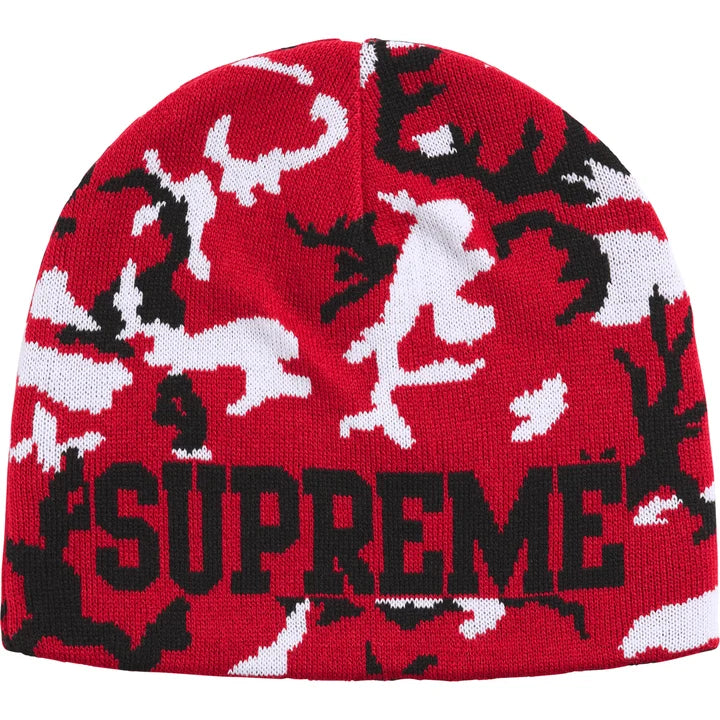 Supreme Red Reversible Camo Beanie