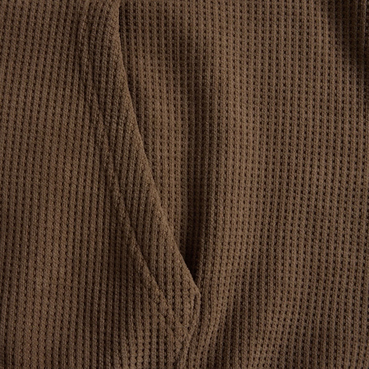 AZVA Brown Waffle Zip Hoodie