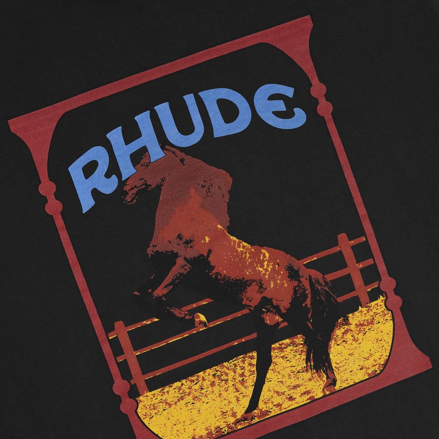 Rhude Vintage Black Cadre T-Shirt