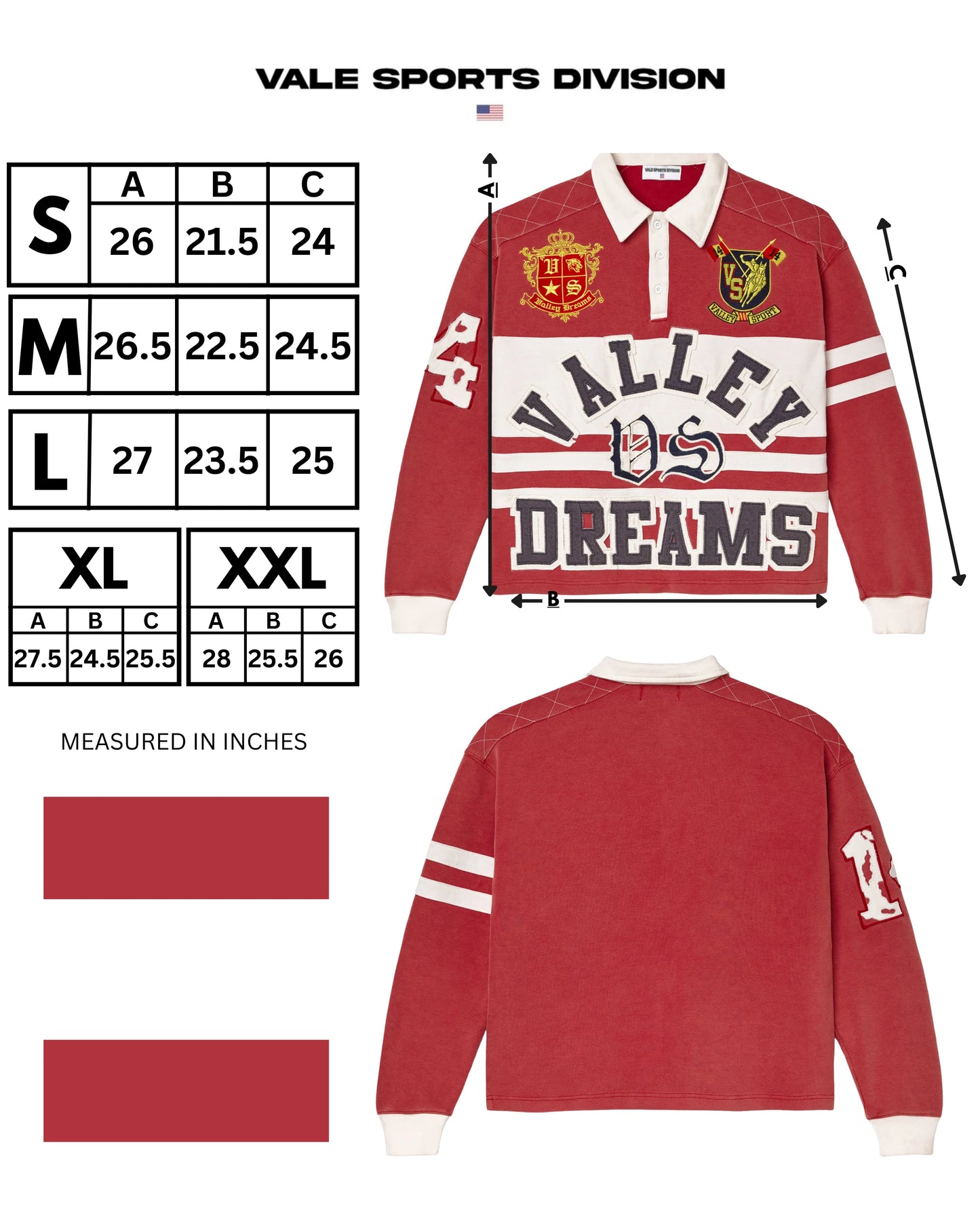 Vale Redwood Dreams Rugby Long Sleeve