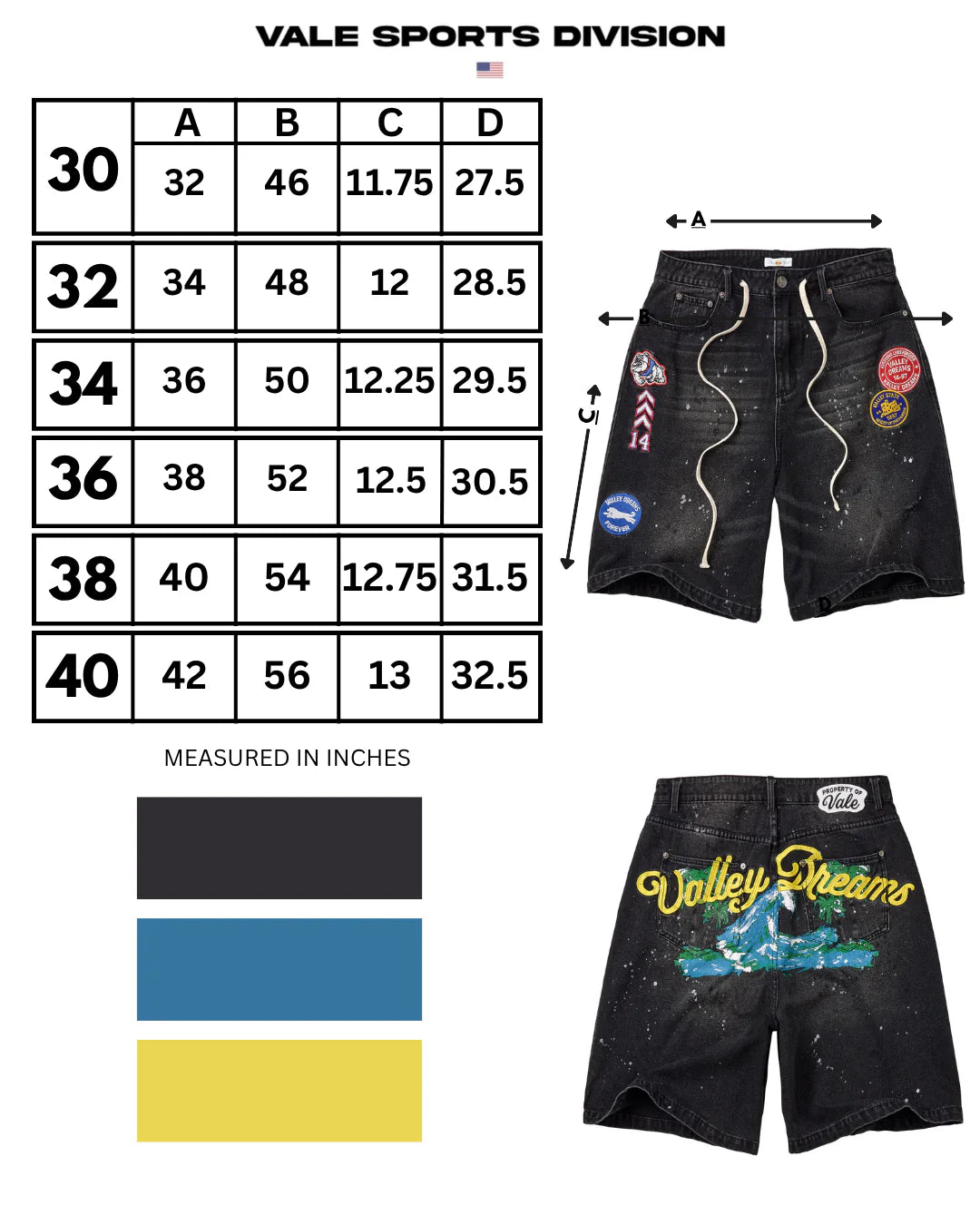 Vale Black Paradise Jorts