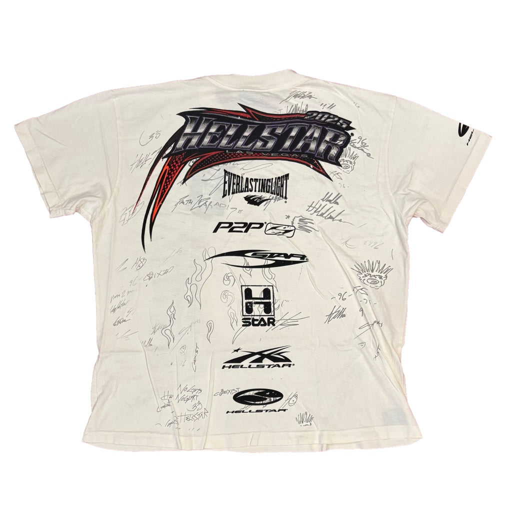 Hellstar White Nascar T-Shirt ComplexCon Exclusive
