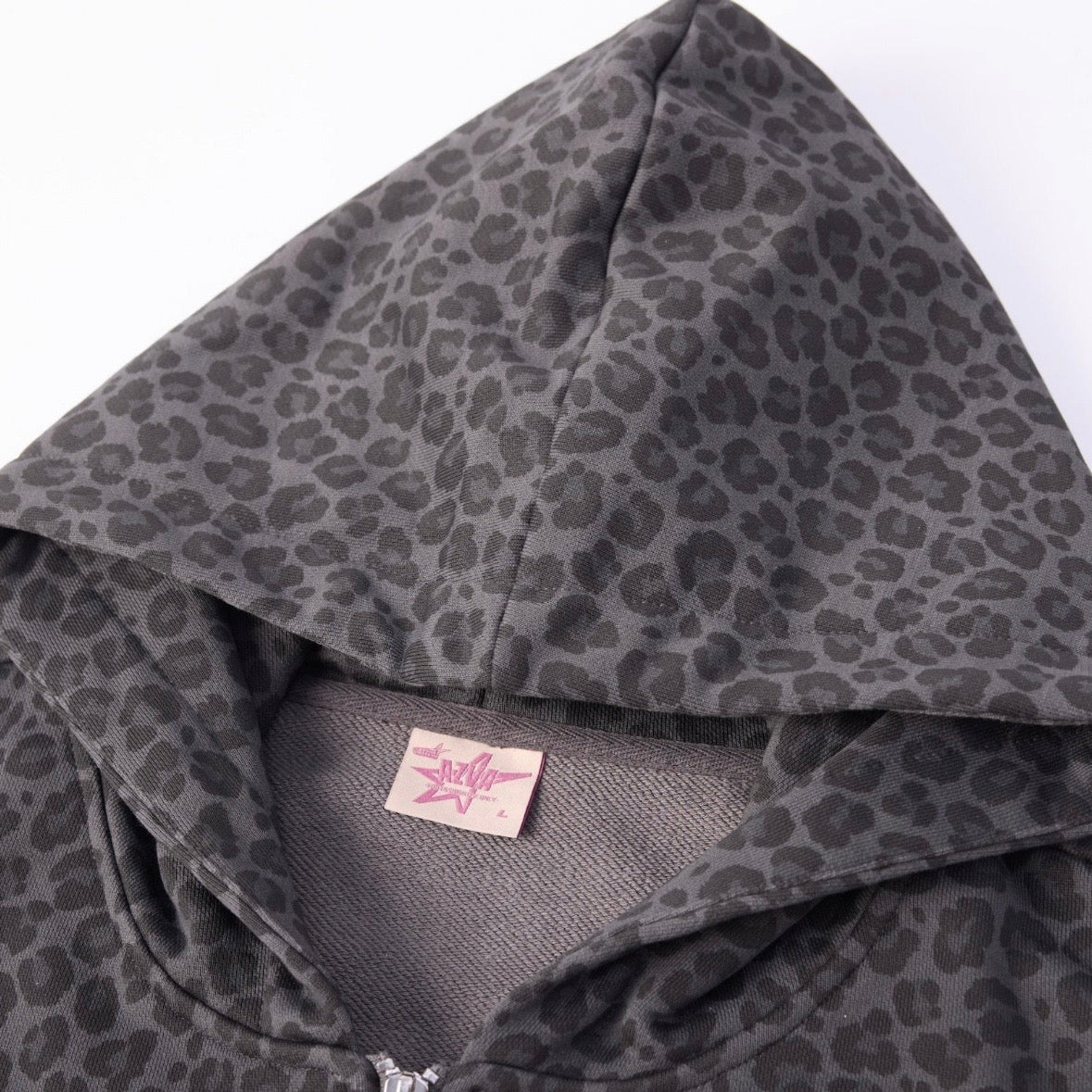 AZVA Black Leopard Art Zip Hoodie