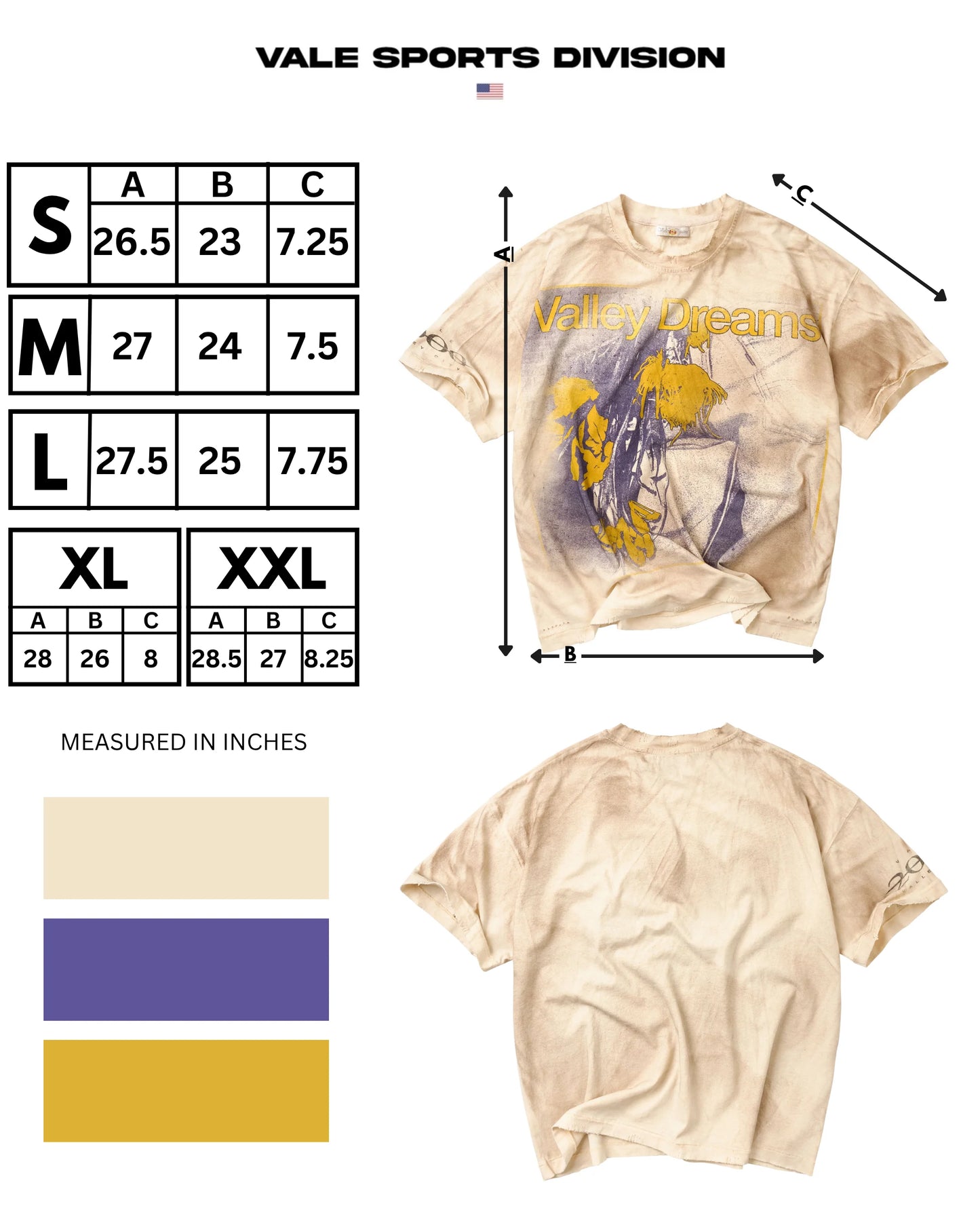 Vale Cream Sunrise T-Shirt