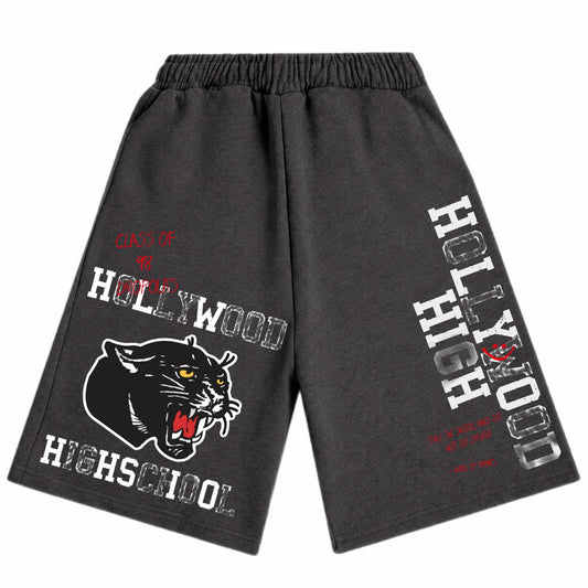 Amis et Fleurs Black Hollywood High Sweatshorts
