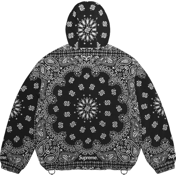 Supreme Black Reflective Bandana Anorak Jacket