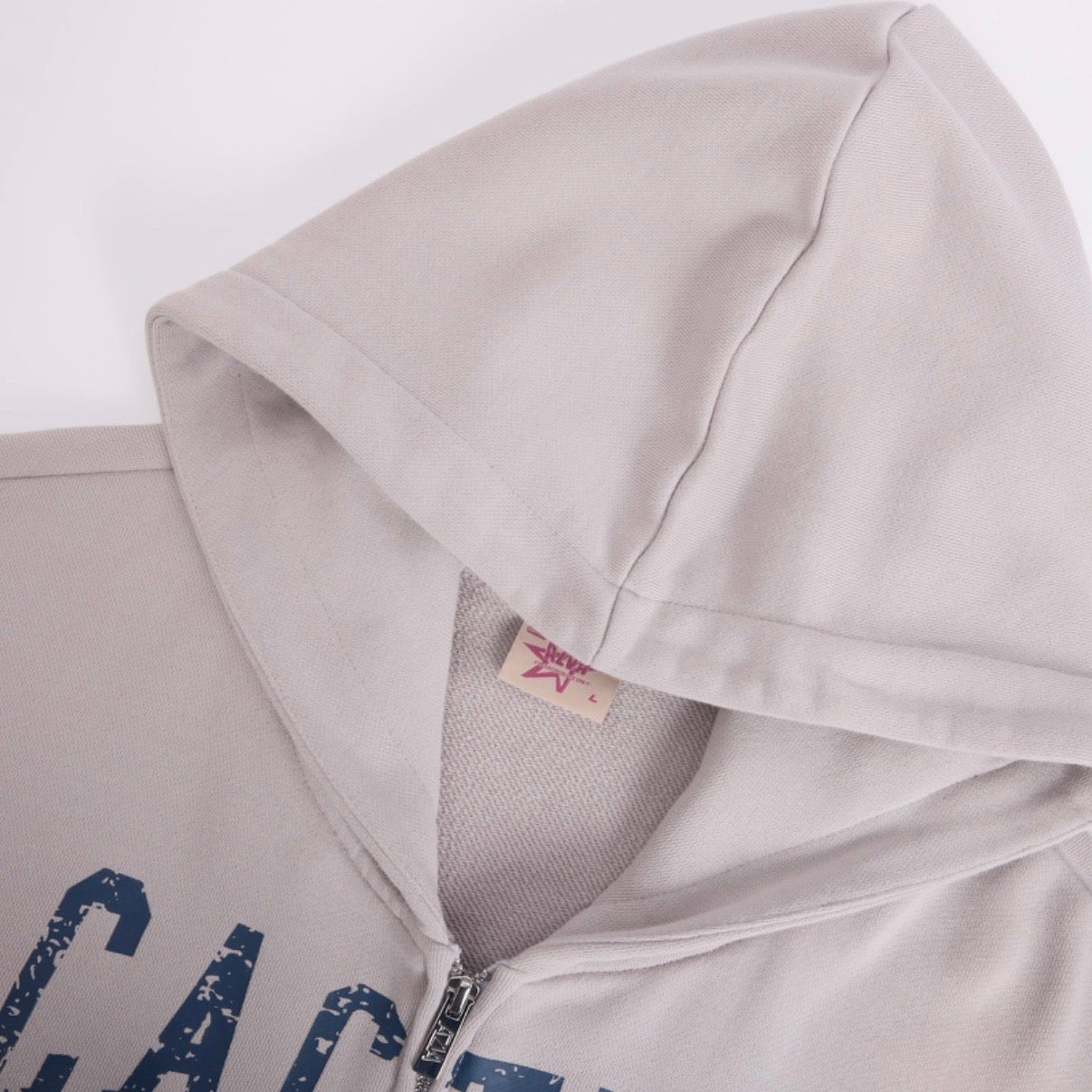 AZVA Bone Crystal Valley Zip Hoodie