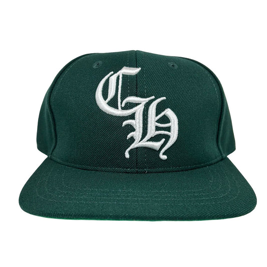 Chrome Hearts Green White 6 Panel Snapback Hat