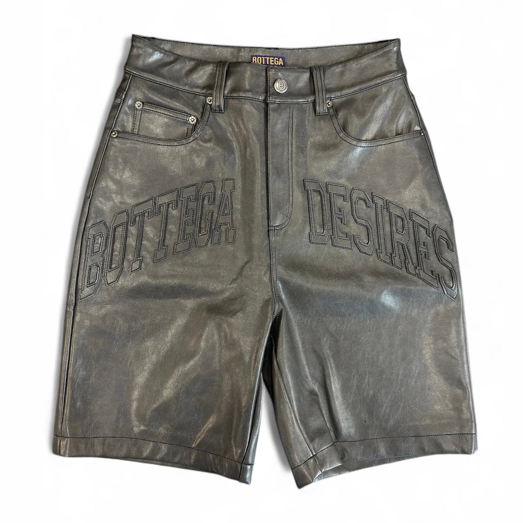 Bottega Desires Leather Shorts