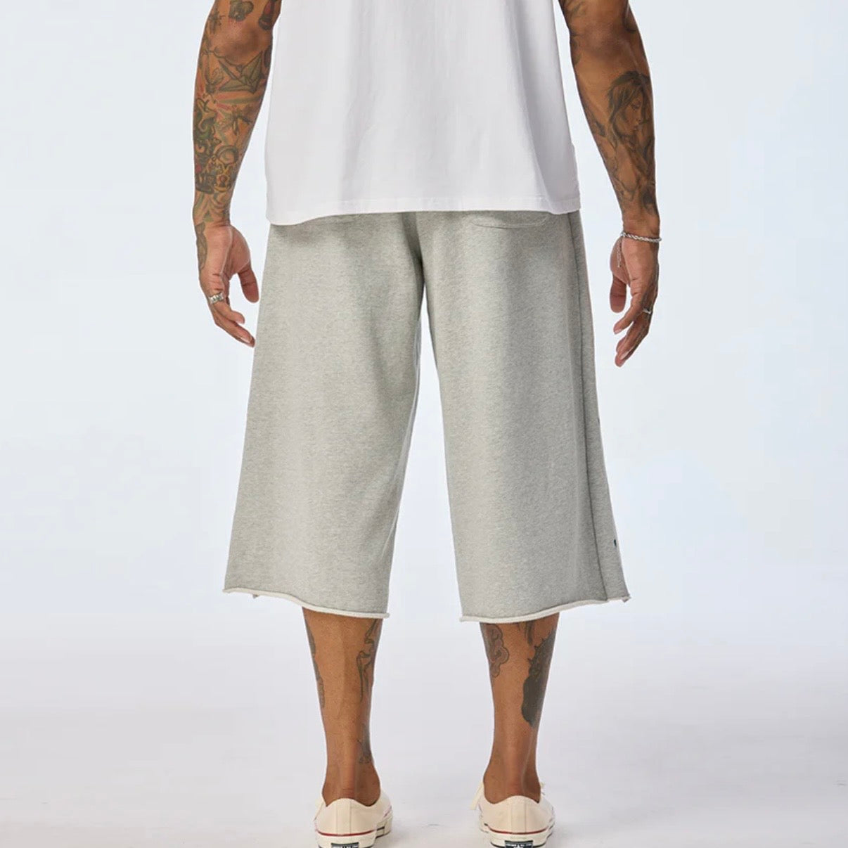 AZVA Grey Paint Splatter Shorts