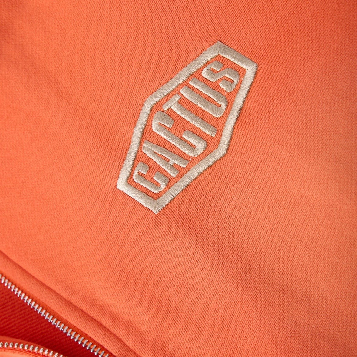 AZVA Orange Crystal Cactus Zip Hoodie