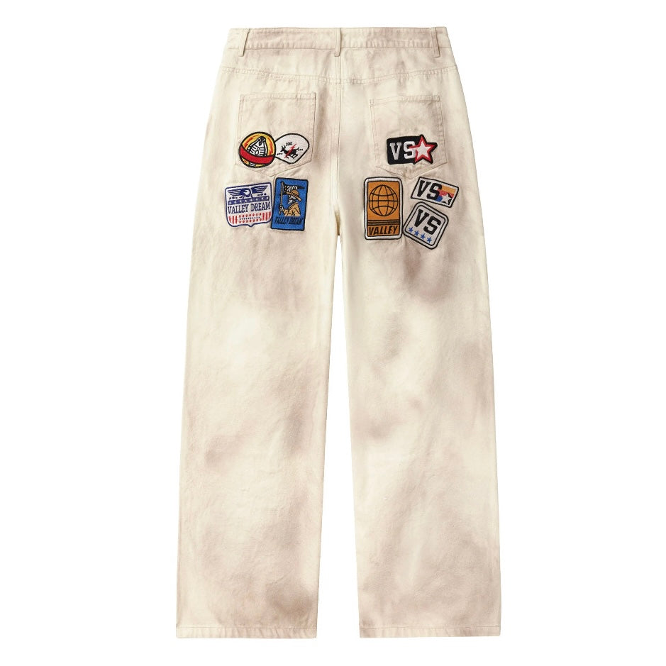 Vale Cream 1980s Painters Pants