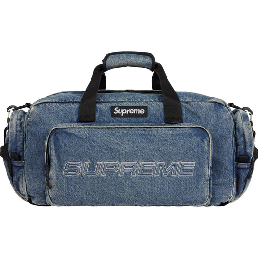 Supreme Washed Indigo Denim Duffle Bag