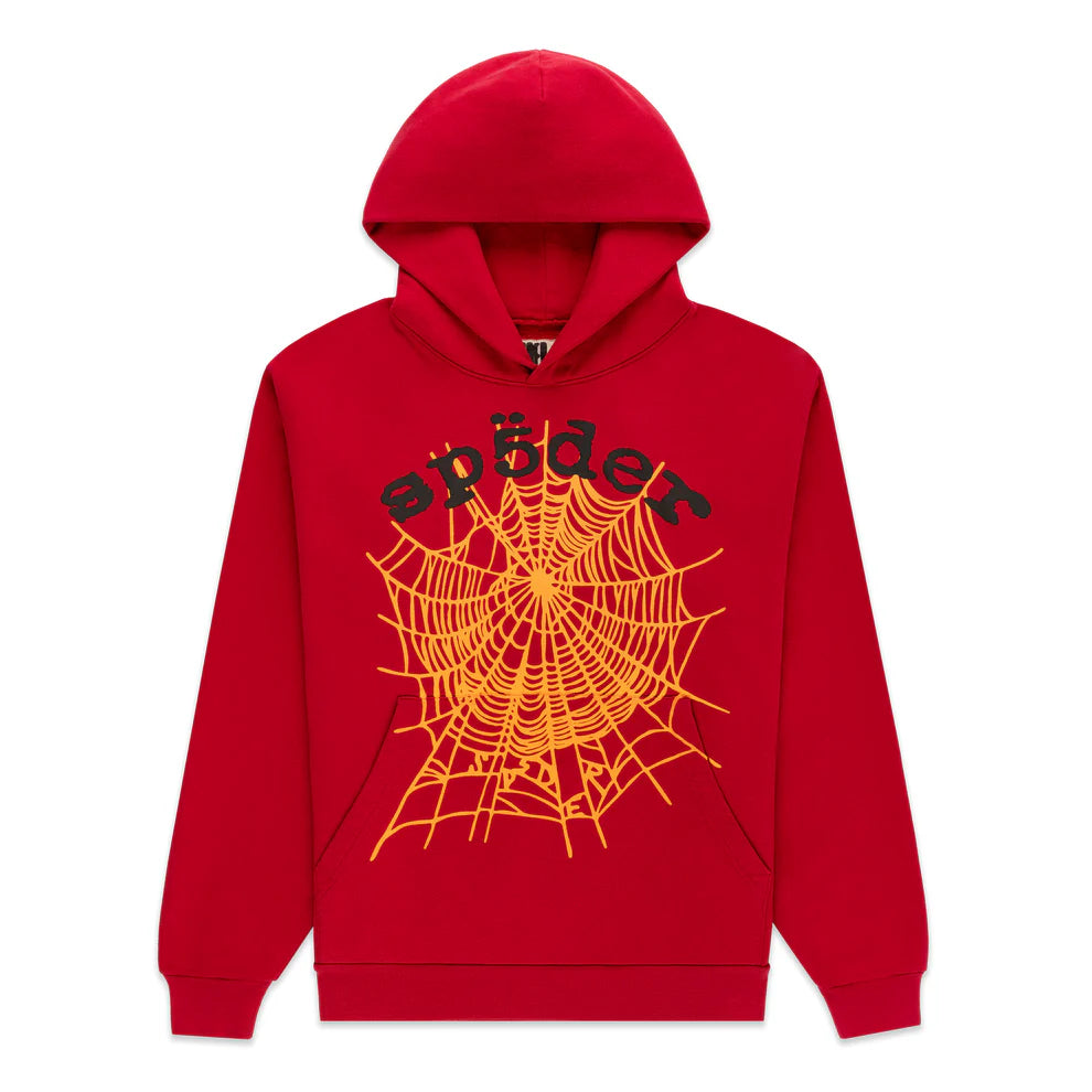 Sp5der Red OG Web V2 Hoodie