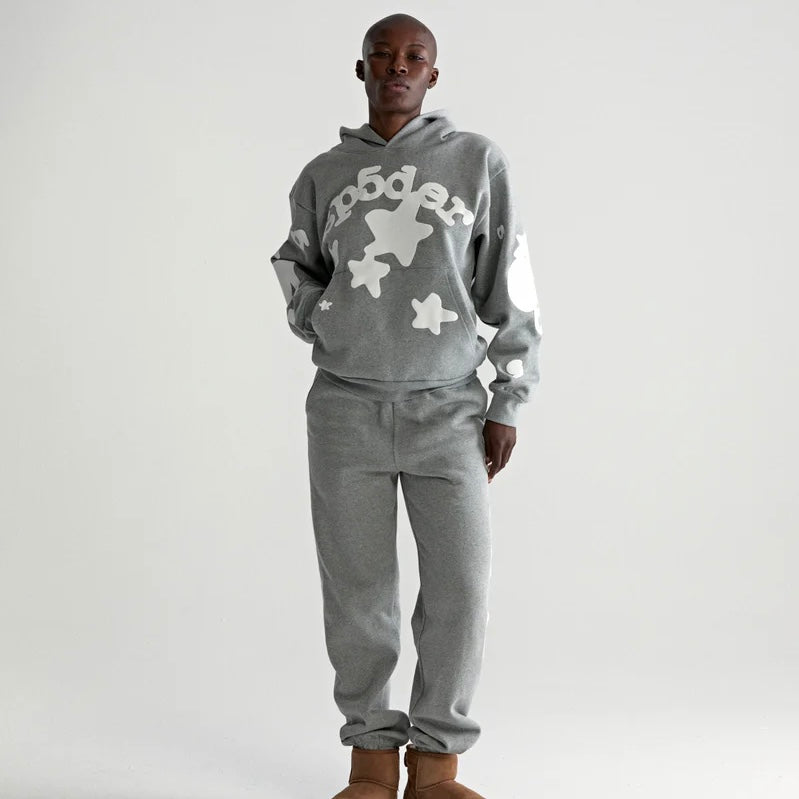 Sp5der Dark Heather Grey Beluga Hoodie