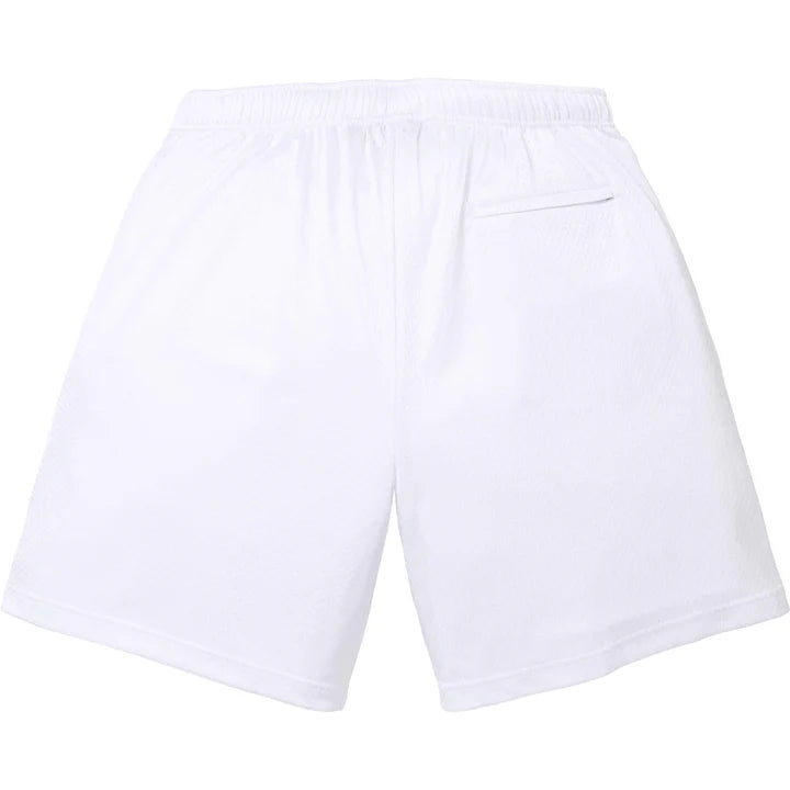 Supreme White Rhinestone Mesh Shorts