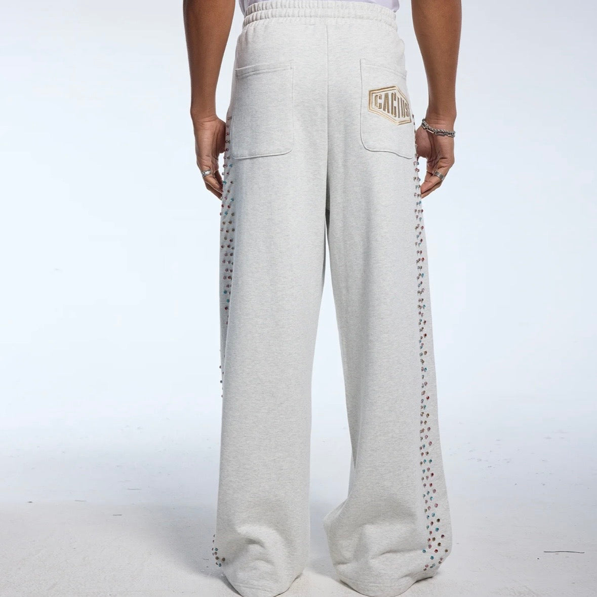 AZVA Grey Crystal Cactus Sweatpants