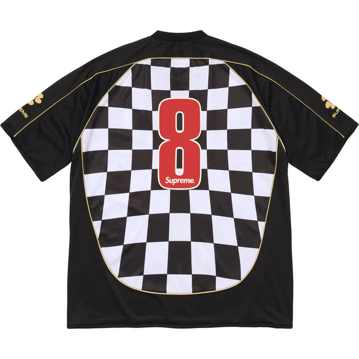 Supreme Black Checkerboard Soccer Jersey